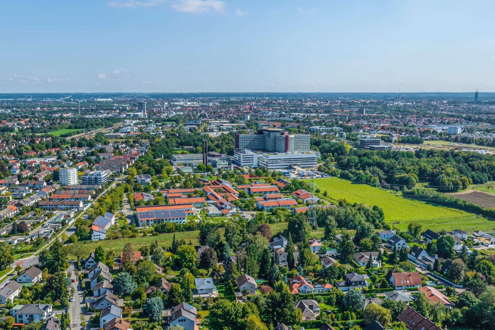 Neusäß aus der Luft – Stadtteile und Lage