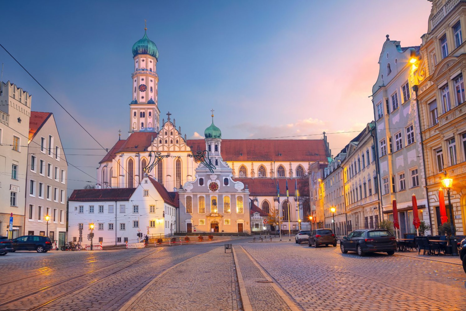 Augsburger Altstadt mit St. Ulrich und Afra
